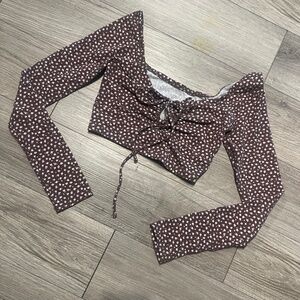 Aeropostale boho floral crop top